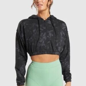Gymshark x Kendra & Kathryn Collaboration Cropped Hoodie Women’s M Full Zipper